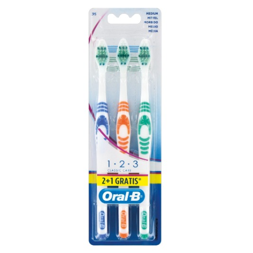 ORAL B TOOTHBRUSH CLASSIC CARE 3 PACK - MEDIUM