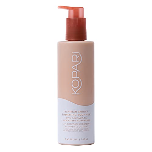 Kopari Tahitian Vanilla Hydrating Body Milk Lotion With Shea Butter & Chamomile | Vegan Moisturizing Body Lotion for Dry Skin | Creamy Absorbs Quickly No Greasy Residue | Organic Sweet Coconut Milk