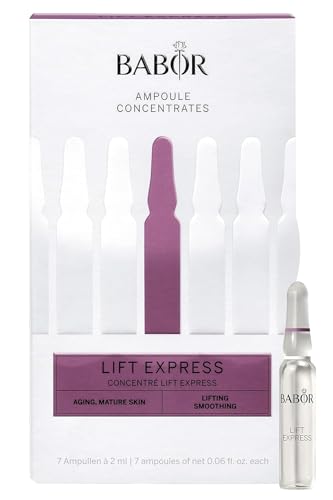 BABOR Lift Express Ampoule Serum, Anti-Aging and Firming Moisturizing Treatment with Vitamin A + Vitamin E Serum to Reduce Fine Lines and Wrinkles for Dry Skin, 7 Day Treatment