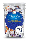 Chap-Lip Lip Balm Vitamin E Lip Balm with Coconut Oil - Lip Moisturizer Treatment - Soothing, & Refreshing, Total Hydration Treatment & Lip Therapy - Assortment of 6 Refreshing Flavors, 60 Count