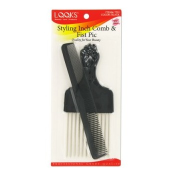 LOOKS MULTI COMB METAL FIST PICK & STYLING INCH COMB