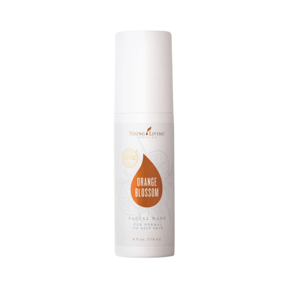Young Living Orange Blossom Facial Wash - 4 fl oz - Oil-Reducing, Hypoallergenic Face Cleanser - Makeup Remover for Your Daily Sensitive Skin Care Routine - Non Pore-Clogging