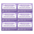 Dr. Bronner’s - Pure-Castile Bar Soap (Lavender, 5 ounce, 6-Pack) - Made with Organic Oils, For Face, Body and Hair, Gentle and Moisturizing, Biodegradable, Vegan, Cruelty-free, Non-GMO