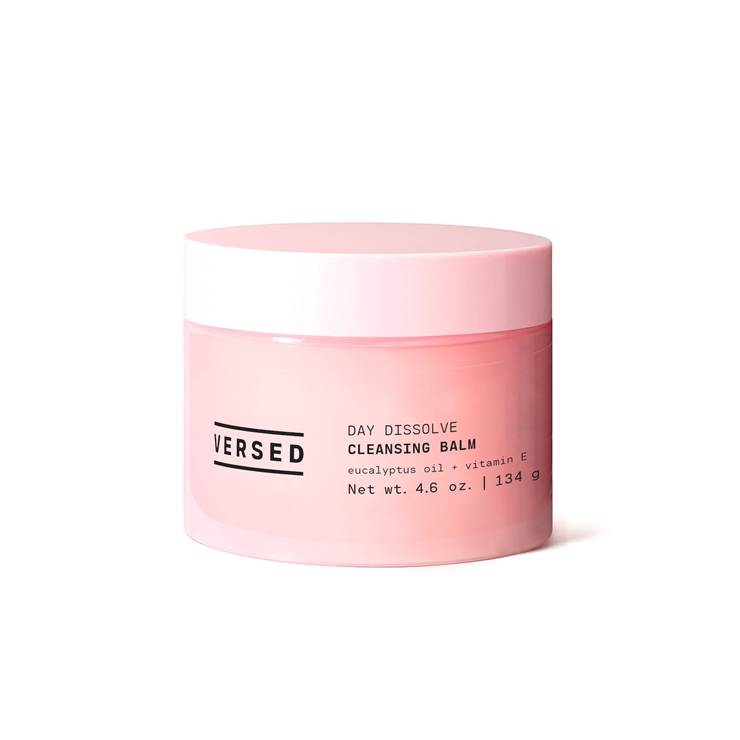 Versed Day Dissolve Cleansing Balm, Jumbo - Residue-Free Makeup Remover & Milk Cleanser with Eucalyptus Oil + Vitamin E - Eye Safe Oil Based Balm Cleanser for All Skin Types - Vegan (4.6 Oz)