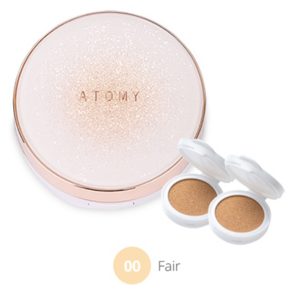 Atomy Gold Collagen Ampoule Cushion Fair Blooms Beauty SPF45 PA++++ 3 x 15g NEW