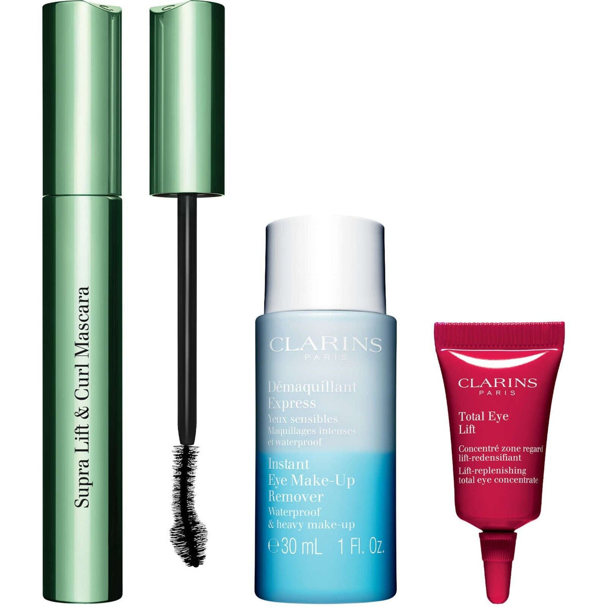 Clarins Lash Lift Collection Set Lifting Effect Curl Mascara Remover 3pcs NEW