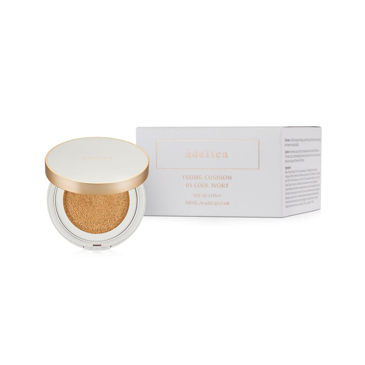 Atomy adelica Fixing Cushion 01 Cool Ivory Lightly Fixed Perfect Fit 0.4oz NEW