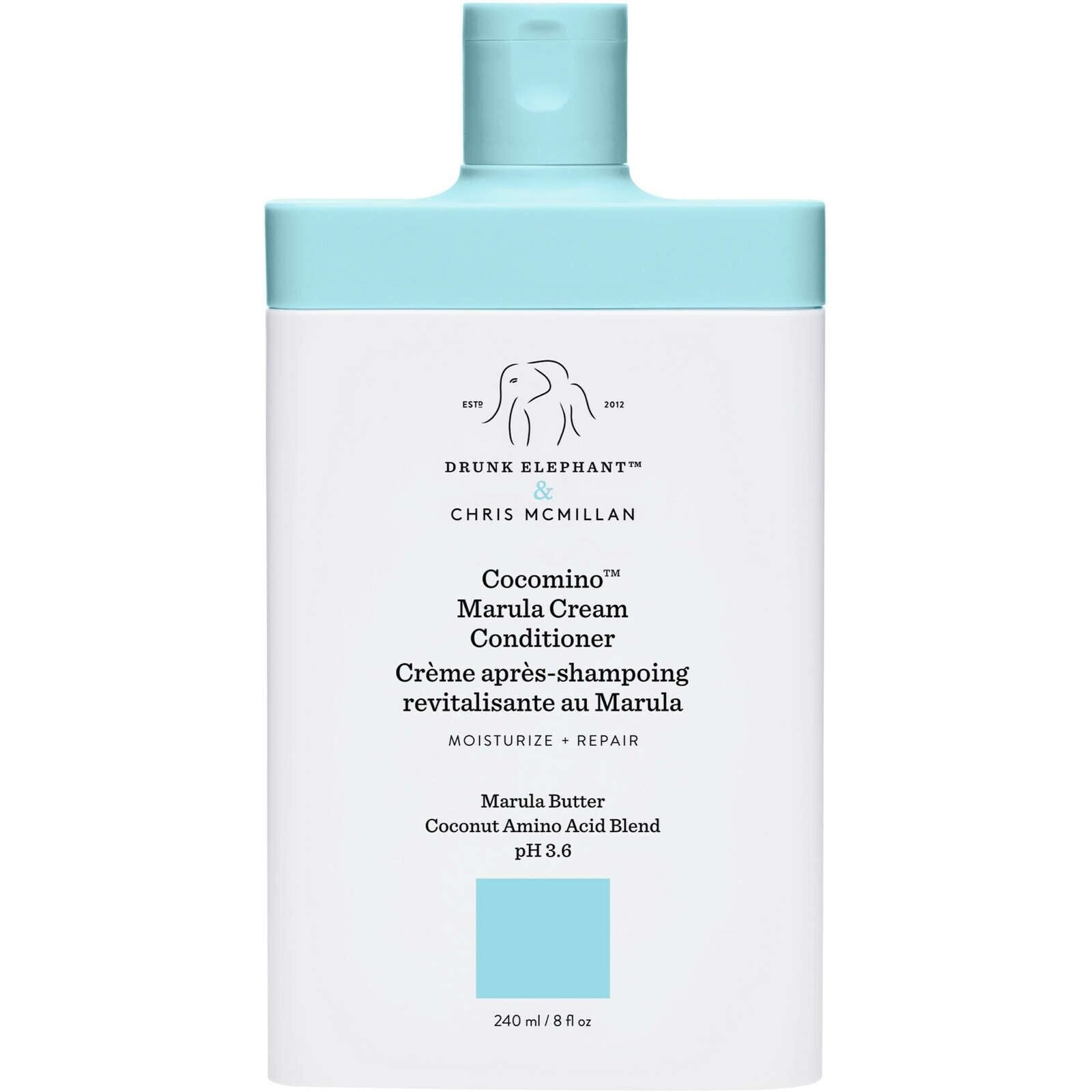 Drunk Elephant Cocomino Marula Cream Conditioner Nonfragrant Plant 240ml NEW