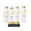 Olay Cleansing & Revitalizing Hand Soap 4ct with Vitamin B3 + Vitamin C Hand Soap Pump,10.1 fl oz/300 mL (Pack of 4)