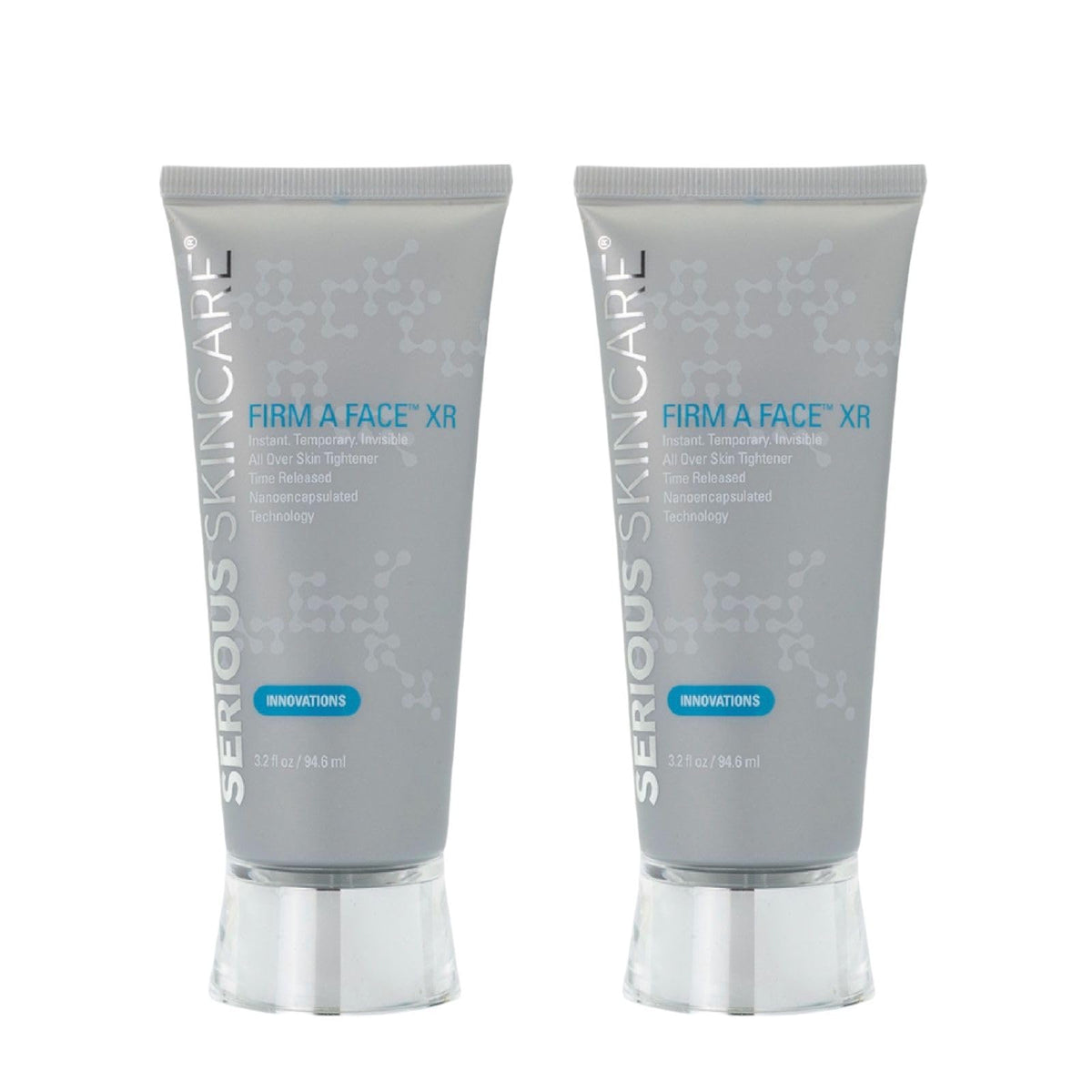 Serious Skincare Firm A Face XR Temporary All Over Skin Tightener - Instantly Smooth The Appearance of Deep Wrinkles, Fine Lines & Enlarged Pores - 2-Pack - (2) 3.2 oz. Tubes - Time Released