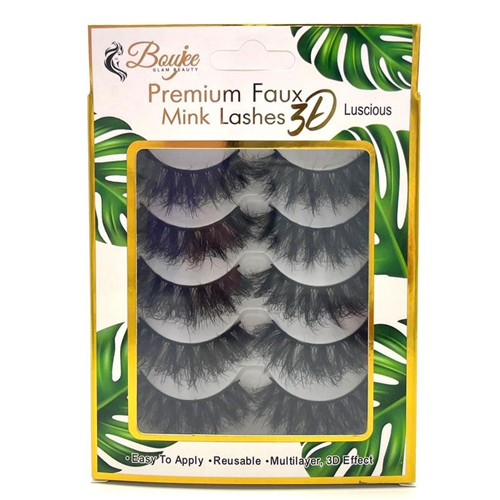 Boujee Glam Beauty Premium Faux Mink Lashes 3D