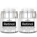 NEW AGE Retinol Cream Neck & Facial Moisturizer Serum with Hyaluronic Acid, Vitamin E - Anti Aging Formula Reduces Wrinkles, Fine Lines-Day and Night Cream 1.7 Fl Oz - 2 Pack - Retinol