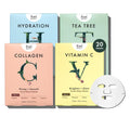 Rael Face Mask Skin Care, Bamboo Facial Mask Sheet Set - Variety Pack, All Skin Types, Gift Set (5 Hydration, 5 Vitamin C, 5 Collagen, 5 Tea Tree, 20 Sheets)