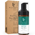 Foaming Face Wash - Cleanser Made with Natural Hydrating Vegan Ingredients for Gentle Cleansing of Sensitive, Dry, Oily, Blemish Prone - Foam Soap Works w/Facial Brush, Best for Men Women & Teens