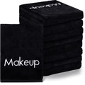 Shimeyao 20 Pack Makeup Washcloths Microfiber Makeup Remover Towels Reusable Quick Dry Face Wash Cloth Soft Washable Fingertip Facial Makeup Towels for Cleansing Hand and Make Up,13x13 Inch(Black)