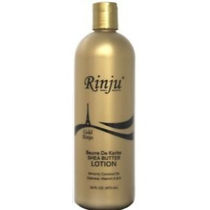 RINJU GOLD SHEA BUTTER LOTION ALMOND,COCONUT OIL, OATMEAL, VITAMIN A & E 16OZ