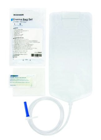 McKesson Enema Bag Set NonSterile 1500 mL, Case of 50